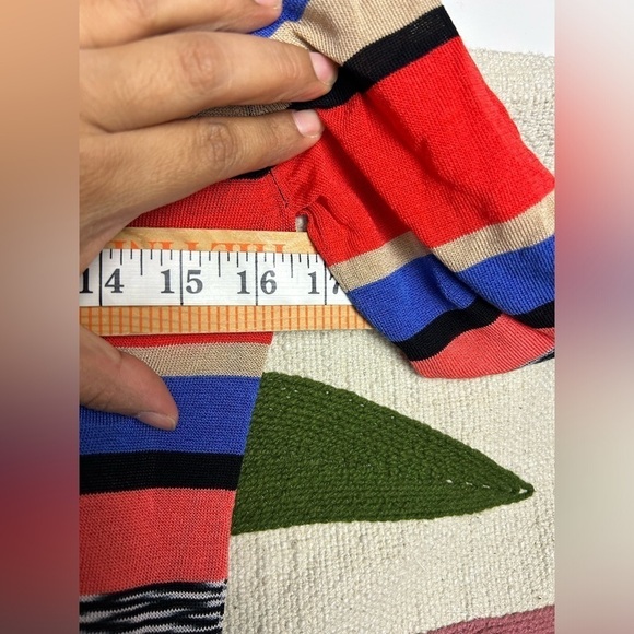 Trina Turk Striped Long Sleeve Midi Dress Size S V-Neck - Picture 8 of 11